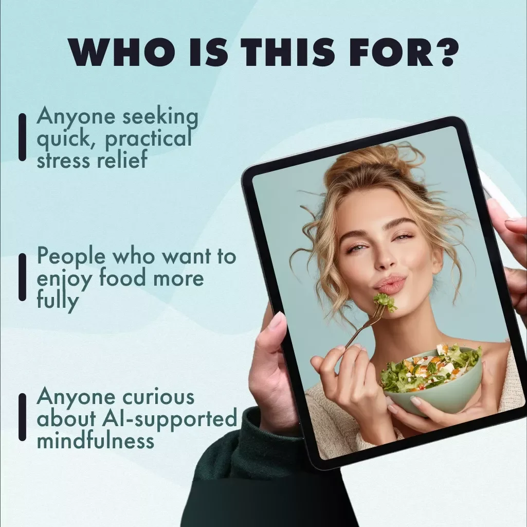 Instant Calm Through Mindful Eating | Mindful Eating for Instant Calm Strategy | Digital Guide, eBook & Checklist for Stress Relief & Mindful Living