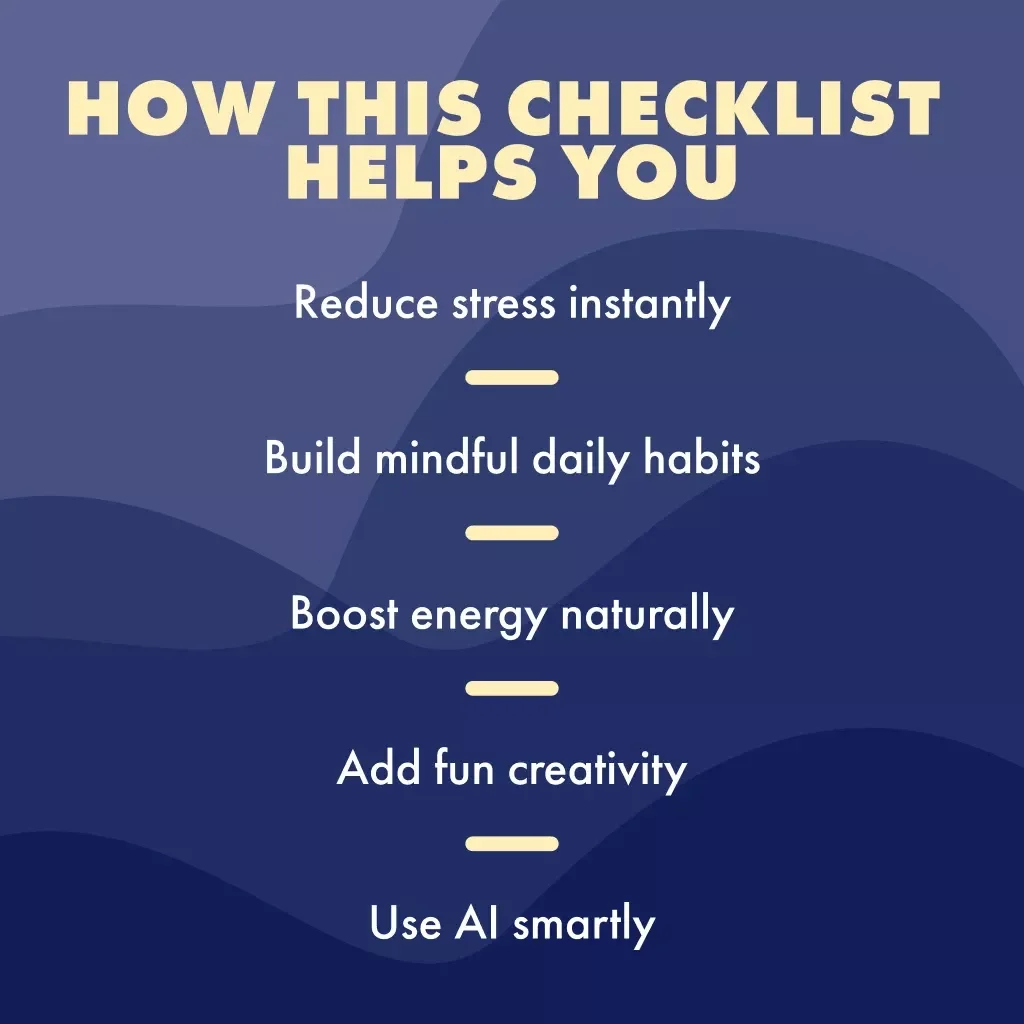 Daily Cyclic Sighing Break Plan: Your Fun & Mindful Checklist | Stress Relief, Relaxation, and AI-Powered Self-Care Digital Download