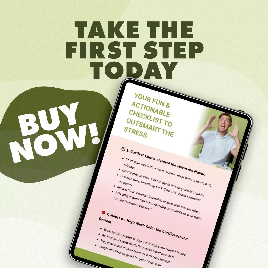 Your Fun & Actionable Checklist to Outsmart the Stress | Digital Download | Physiological Effects of Stress Guide & Daily Relief Plan