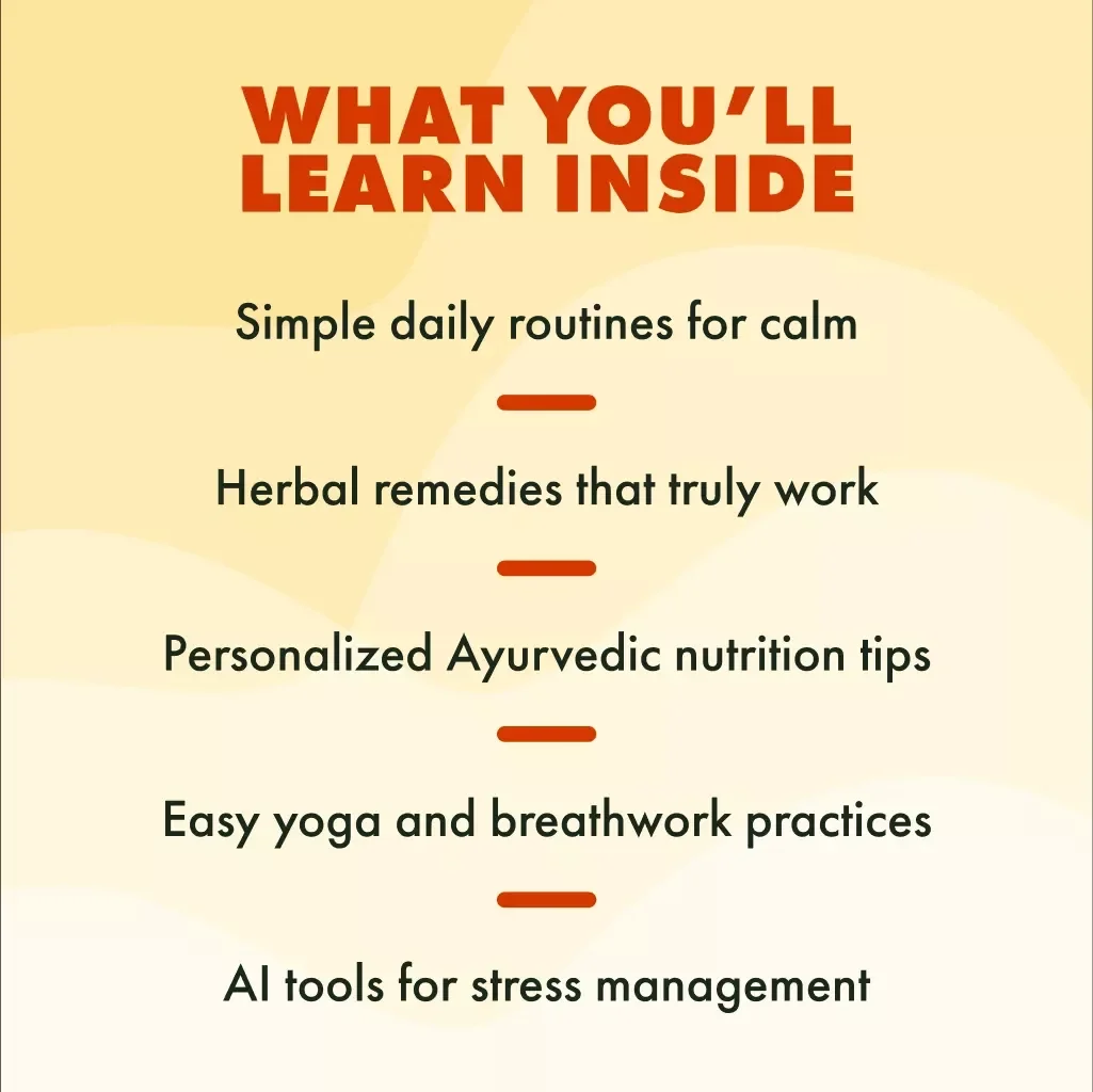 Calm from Within: Ayurvedic Solutions for Stress and Anxiety | Digital Download eBook on Ayurvedic Medicine for Stress and Anxiety, Herbal Remedies, Routines & Mind-Body Balance