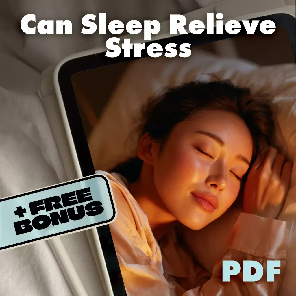 Can Sleep Relieve Stress | Stress Relief & Better Sleep eBook | Digital Download Guide, Sleep Checklist, Relaxation & Wellness Resource