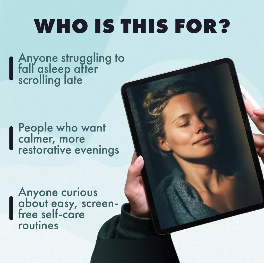 Glow Down: Your Evening Screen-Free Wind-Down Guide | Digital Download Self-Care eBook for Better Sleep, Relaxing Routines & Nighttime Wellness