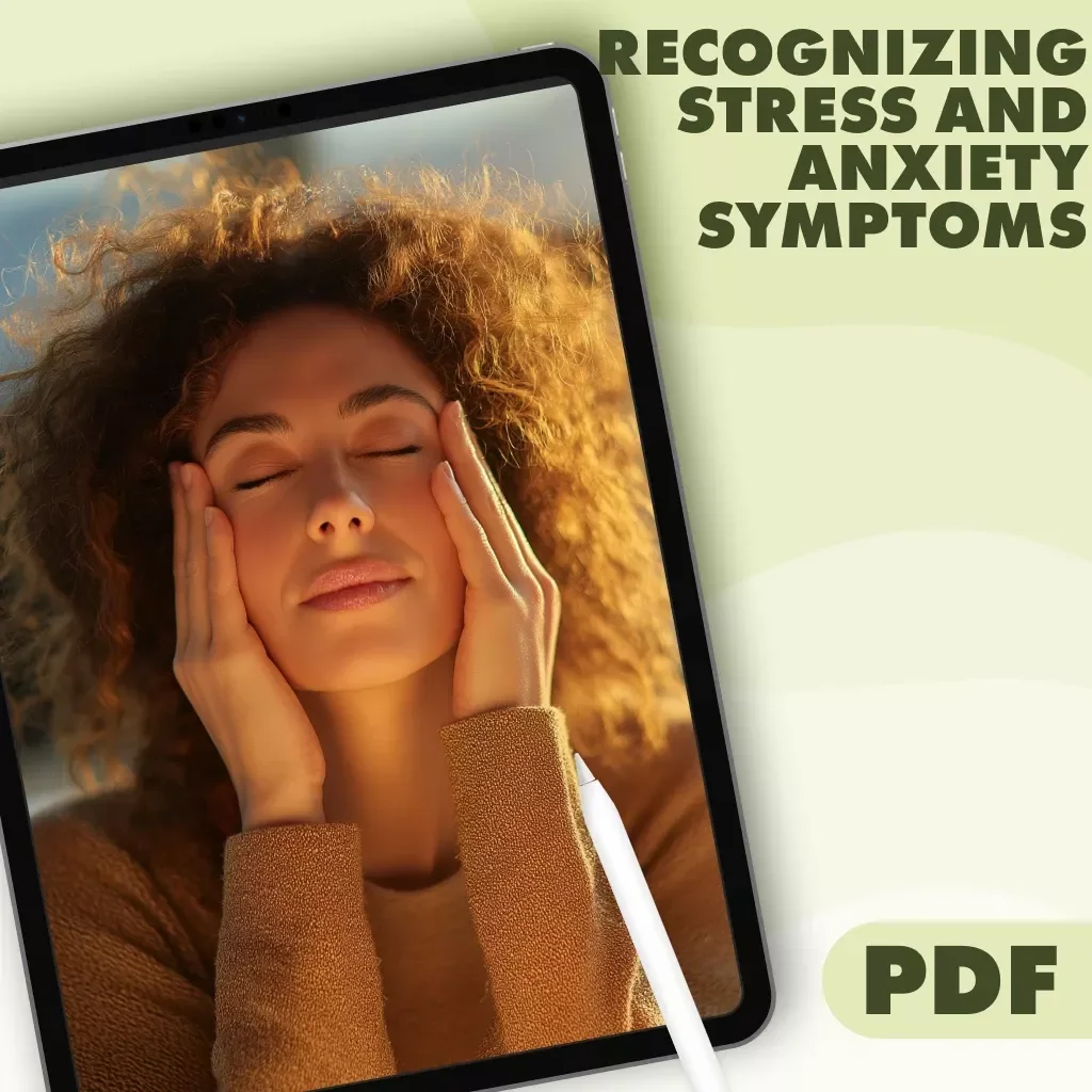Recognizing Stress and Anxiety Symptoms Checklist | Printable Mental Health Self-Care Guide | Digital Download