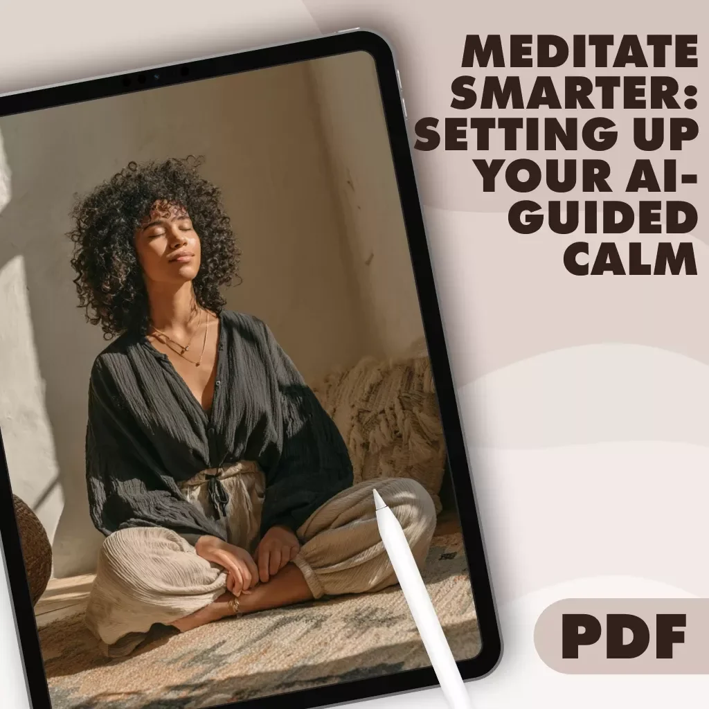 Meditate Smarter: Setting Up Your AI-Guided Calm | Digital Download Guide for AI-Guided Meditation Setup, eBook for Mindfulness & Calm Living
