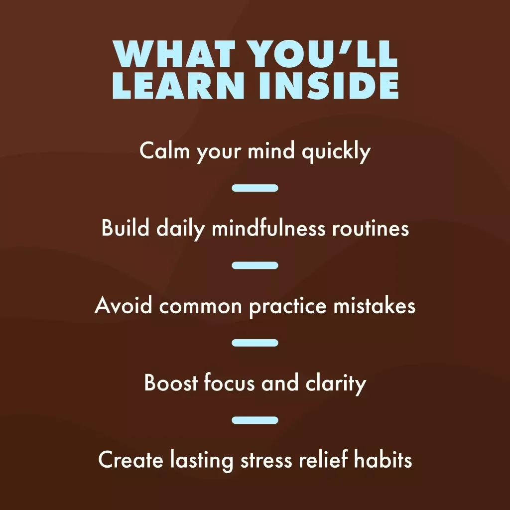 A Simple Guide to Stress Relief Through Mindfulness | Digital Download Guide for Beginners | Mindfulness Practices for Stress Relief eBook