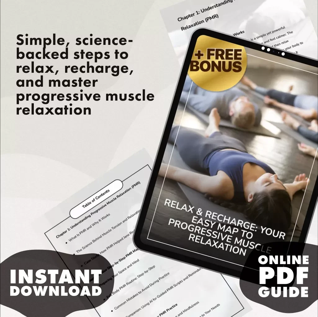 Relax & Recharge: Your Easy Map to Progressive Muscle Relaxation | Stress Relief eBook, Wellness Guide, Easy Progressive Muscle Relaxation Map, Digital Download