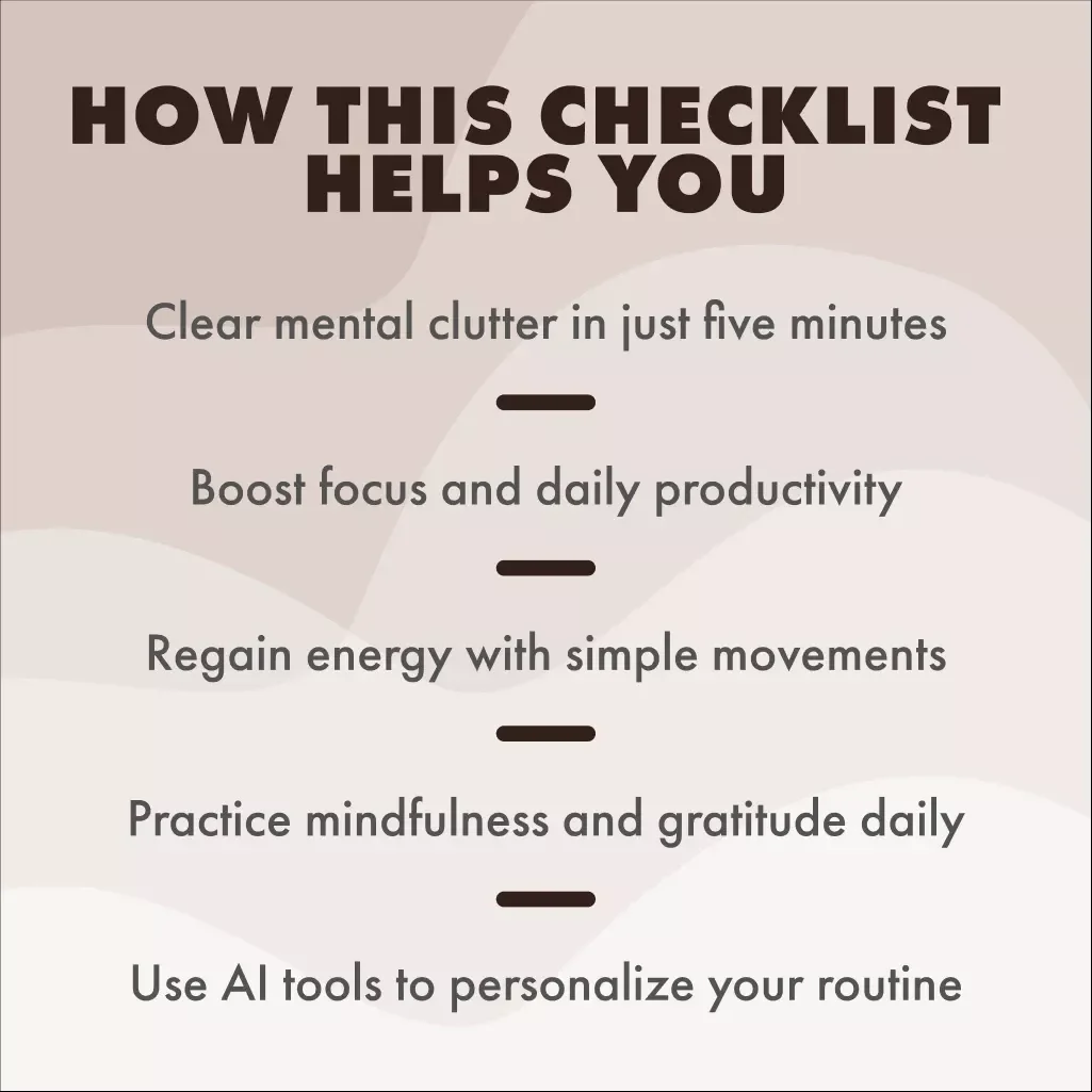 The Daily 5-Minute Mind Reset Routine | Quick Checklist for Mental Clarity and Focus