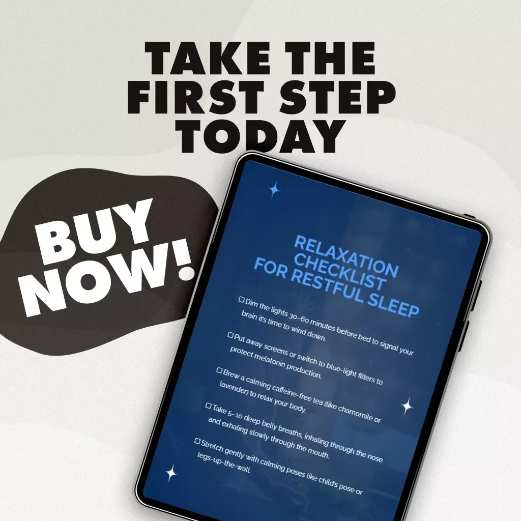 Relaxation Checklist for Restful Sleep | Digital Download | Bedtime Routine & Relaxation Techniques for Sleep | Sleep Aid Printable