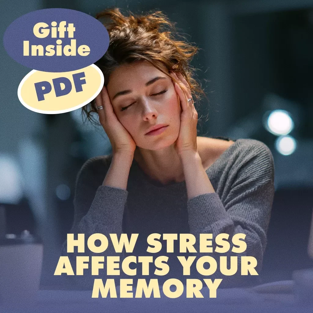 A Fun & Actionable Checklist on How Stress Affects Your Memory | Printable Digital Download | Brain Health, Mindfulness & Productivity Guide