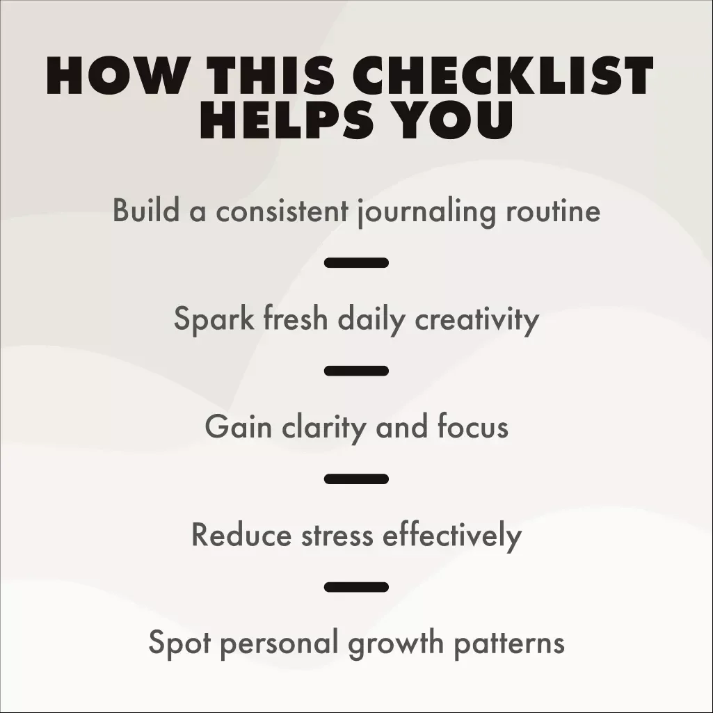AI-Powered Journaling Adventure: Your Daily Checklist | Digital Download Guide for Creative Writing, Self-Reflection & AI-Based Journaling Routine