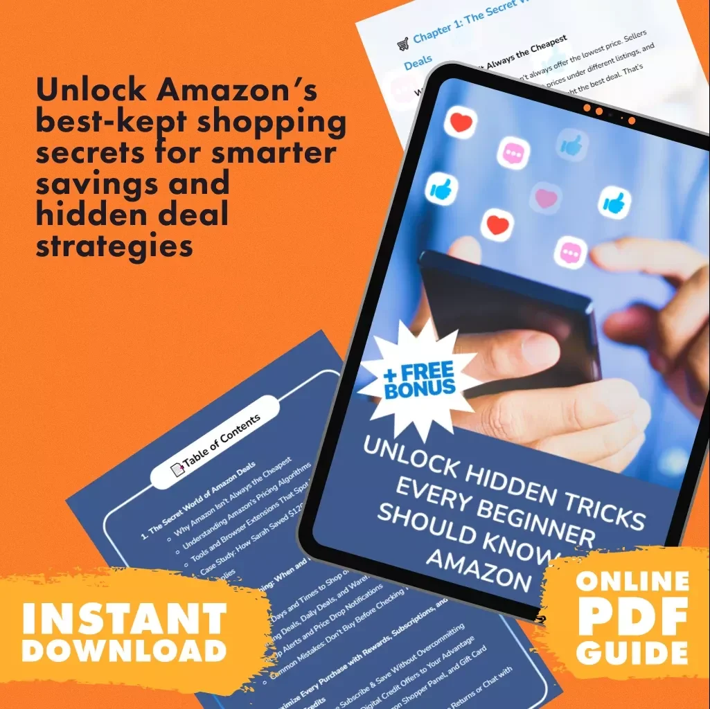 Unlock Hidden Tricks Every Beginner Should Know of Amazon | Beginner’s Guide to Amazon Shopping Hacks | Digital Download Guide, eBook, Checklist