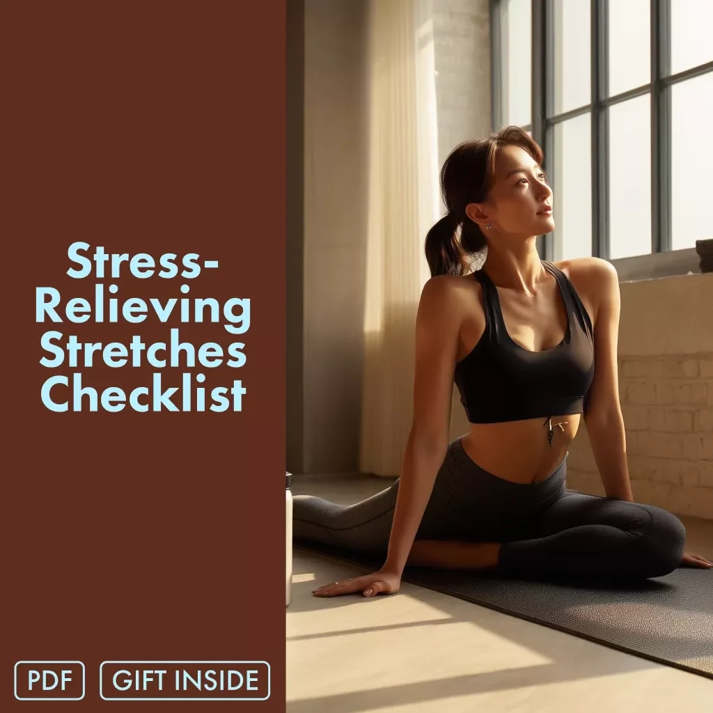 Stress-Relieving Stretches Checklist | Digital Download Printable Wellness Guide for Daily Relaxation, Flexibility & Tension Relief