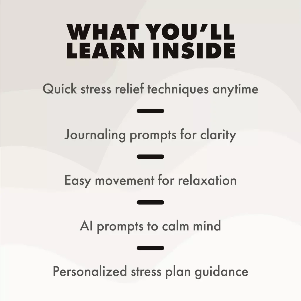 Stress-Free Living for Women | Stress Management Techniques Guide | eBook Download for Calm, Balance & Self-Care