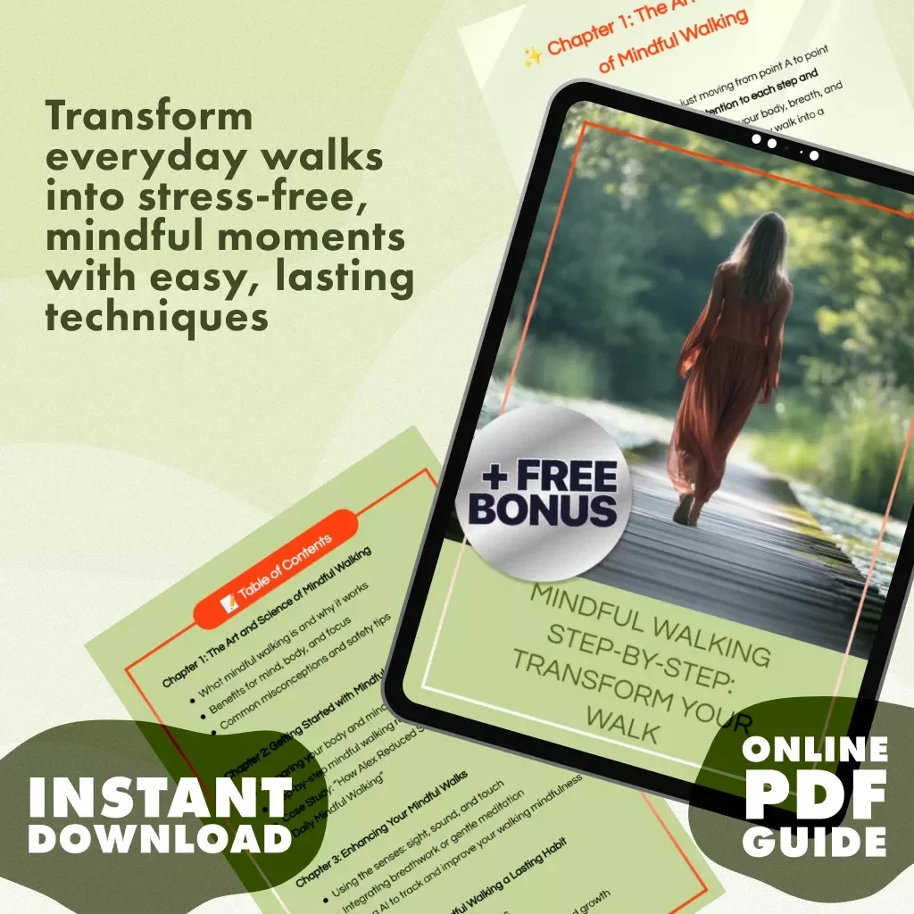 Mindful Walking Step-By-Step: Transform Your Walk | Digital Guide for Stress Relief, Focus & Everyday Mindfulness