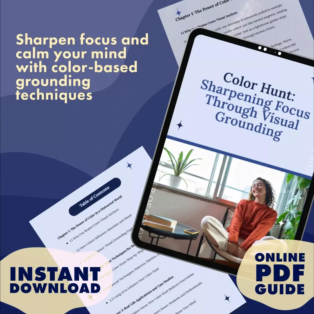 Color Hunt: Sharpening Focus Through Visual Grounding | Digital Guide for Busy Minds | Mindfulness, Productivity, and Attention Training eBook