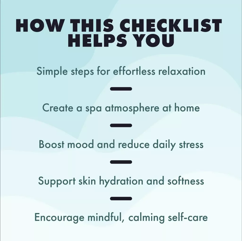 Relaxation Checklist for the Perfect Bath | Bubble Bath Relaxation Guide | Self-Care Digital Download