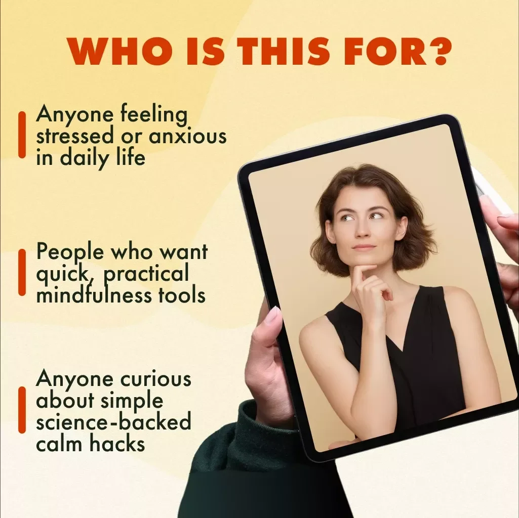 Name Three Things: The Calm Hack That Actually Works | Digital Guide for Anxiety Relief, Stress Management, and Mindfulness Practice | Instant Download eBook & Checklist