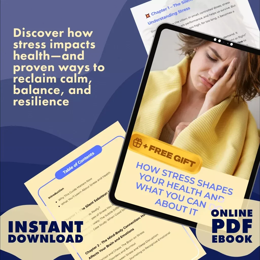 How Stress Shapes Your Health and What You Can Do About It | Wellness eBook | Digital Download Guide on the Effects Stress Has on Health