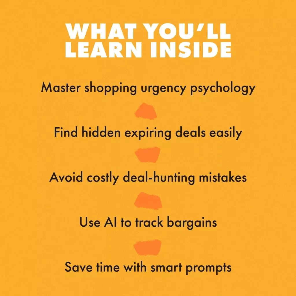 Catch the Deal Before It’s Gone | Guide to How to Find Limited-Time Offers Before They Expire | Digital Download eBook for Smart Shoppers, Bargain Hunters & Deal Trackers