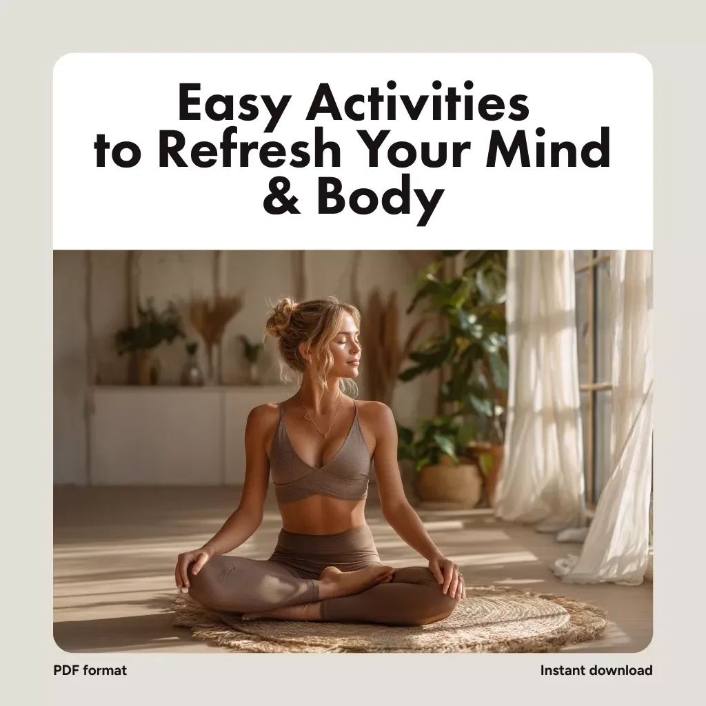 Stress-Busting Fun Checklist: Easy Activities to Refresh Your Mind & Body | Digital Download for Adults | Printable Guide to Fun Stress Relief Activities for Adults