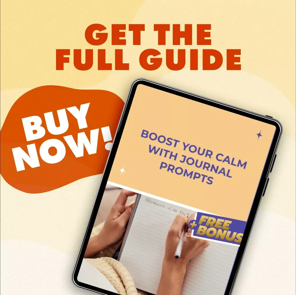 Boost Your Calm with Journal Prompts | Digital Guide for Stress Relief, Mindfulness, and Anxiety Support | Journal Prompt Calm Booster eBook