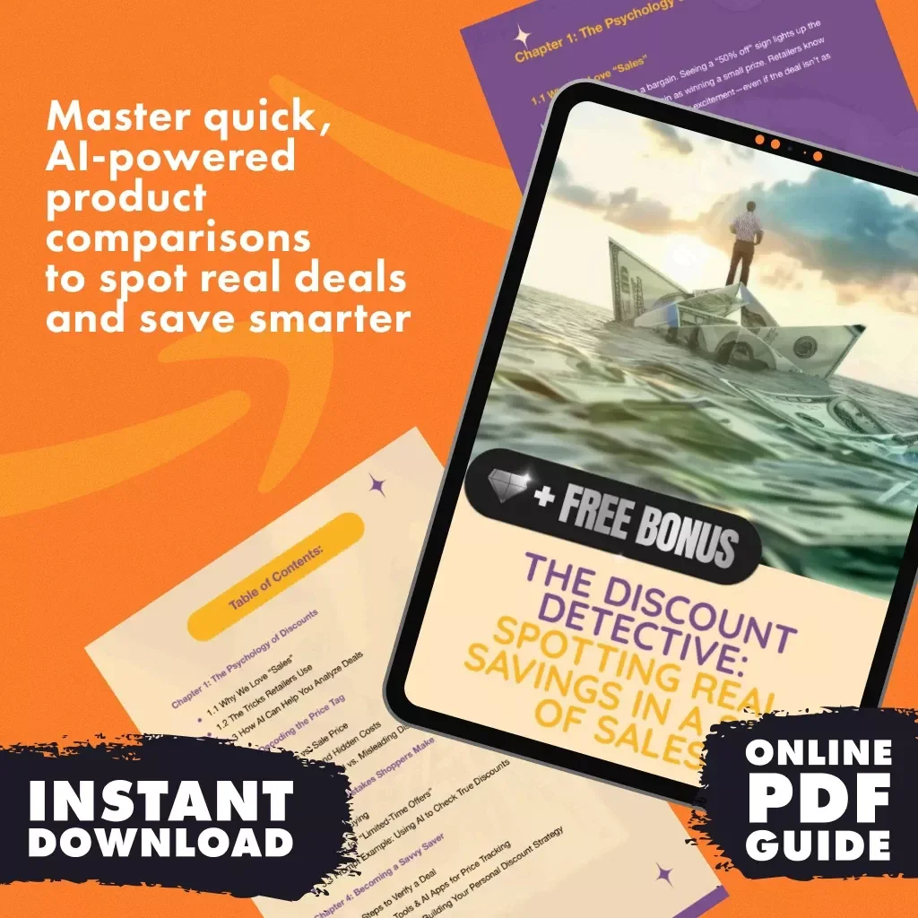The Discount Detective: Spotting Real Savings in a Sea of Sales | Guide on How to Spot Real Savings vs Misleading Discounts | Digital Download eBook & Checklist