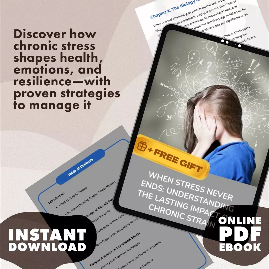When Stress Never Ends: Understanding the Lasting Impact of Chronic Strain | Digital Download eBook on the Effects of Chronic Stress, Mental Health, and Practical Coping Strategies