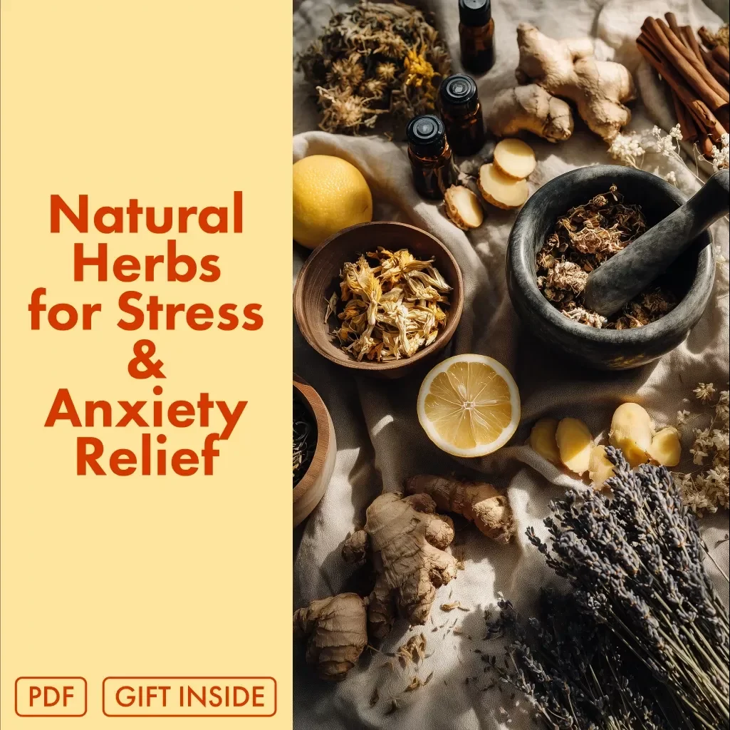 Natural Herbs for Stress and Anxiety Relief | Holistic Wellness eBook | Digital Download Guide to Herbs for Stress and Anxiety
