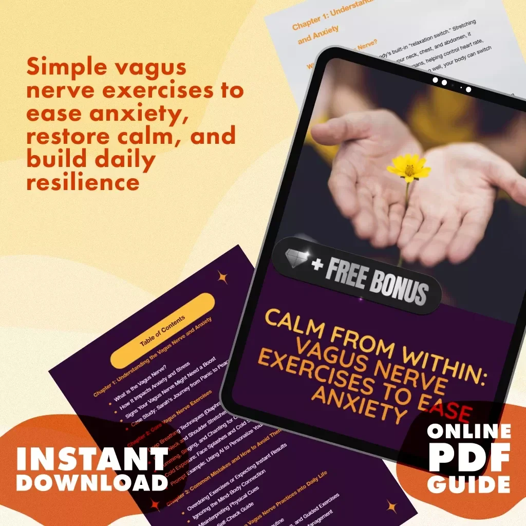 Calm from Within: Vagus Nerve Exercises to Ease Anxiety | Digital Download Guide for Stress Relief, Relaxation & Nervous System Balance