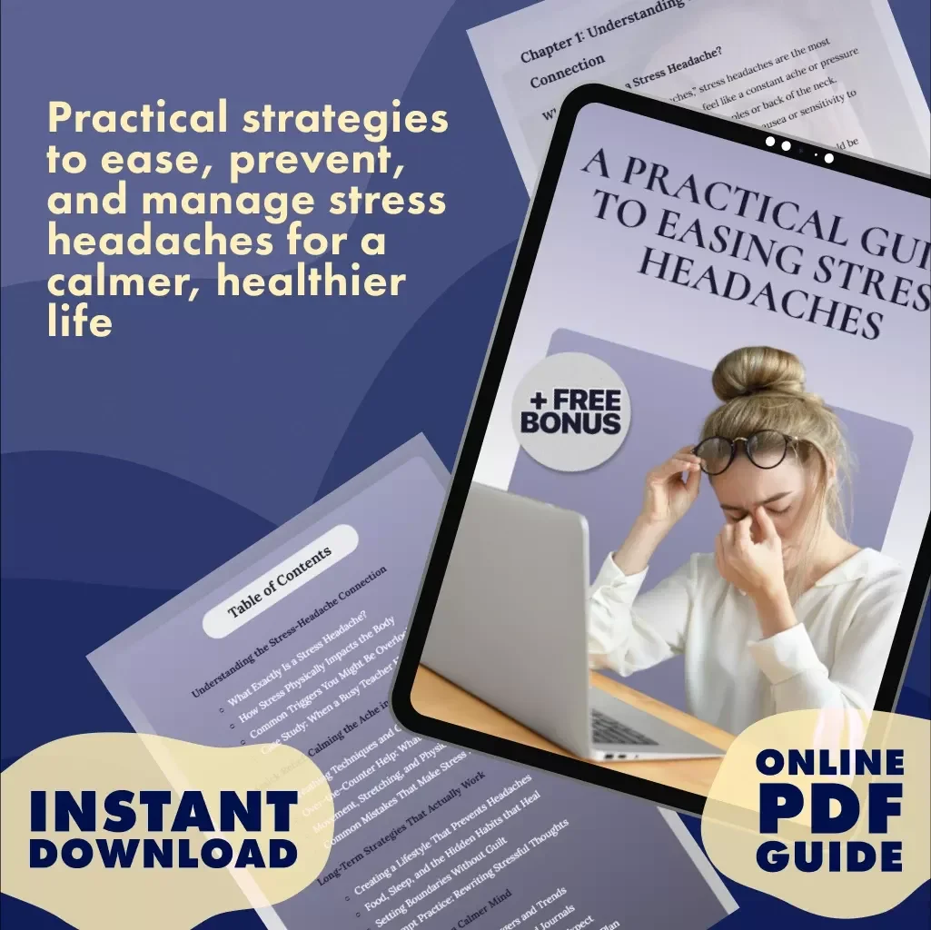 A Practical Guide to Easing Stress Headaches | Digital Download Guide for Relief, Self-Care & How to Help Stress Headaches
