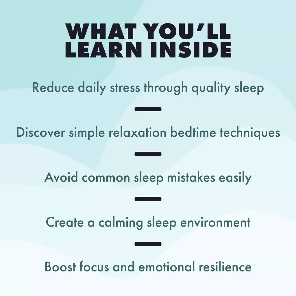 Can Sleep Relieve Stress | Stress Relief & Better Sleep eBook | Digital Download Guide, Sleep Checklist, Relaxation & Wellness Resource
