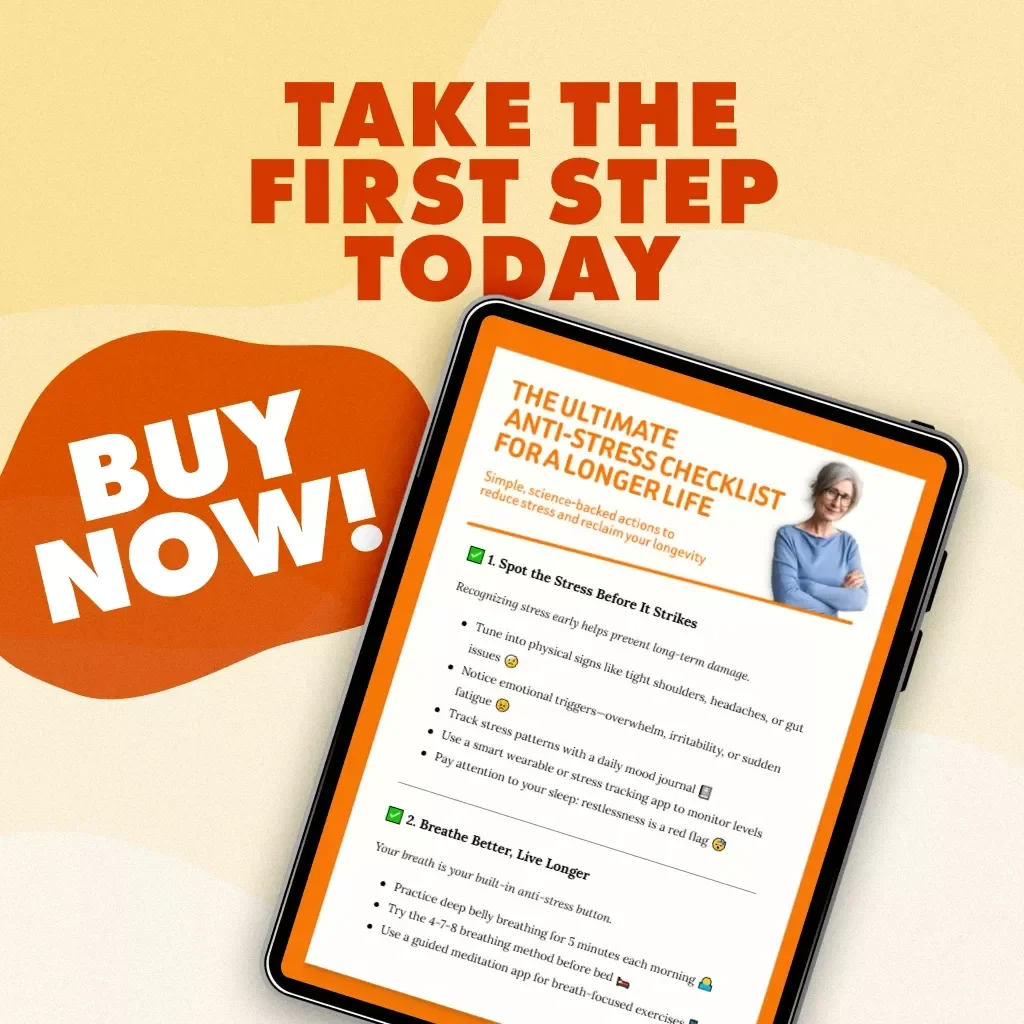 The Ultimate Anti-Stress Checklist for a Longer Life | Digital Download Guide to Reduce Stress, Improve Wellness & Boost Longevity | Effects of Stress on Length of Life