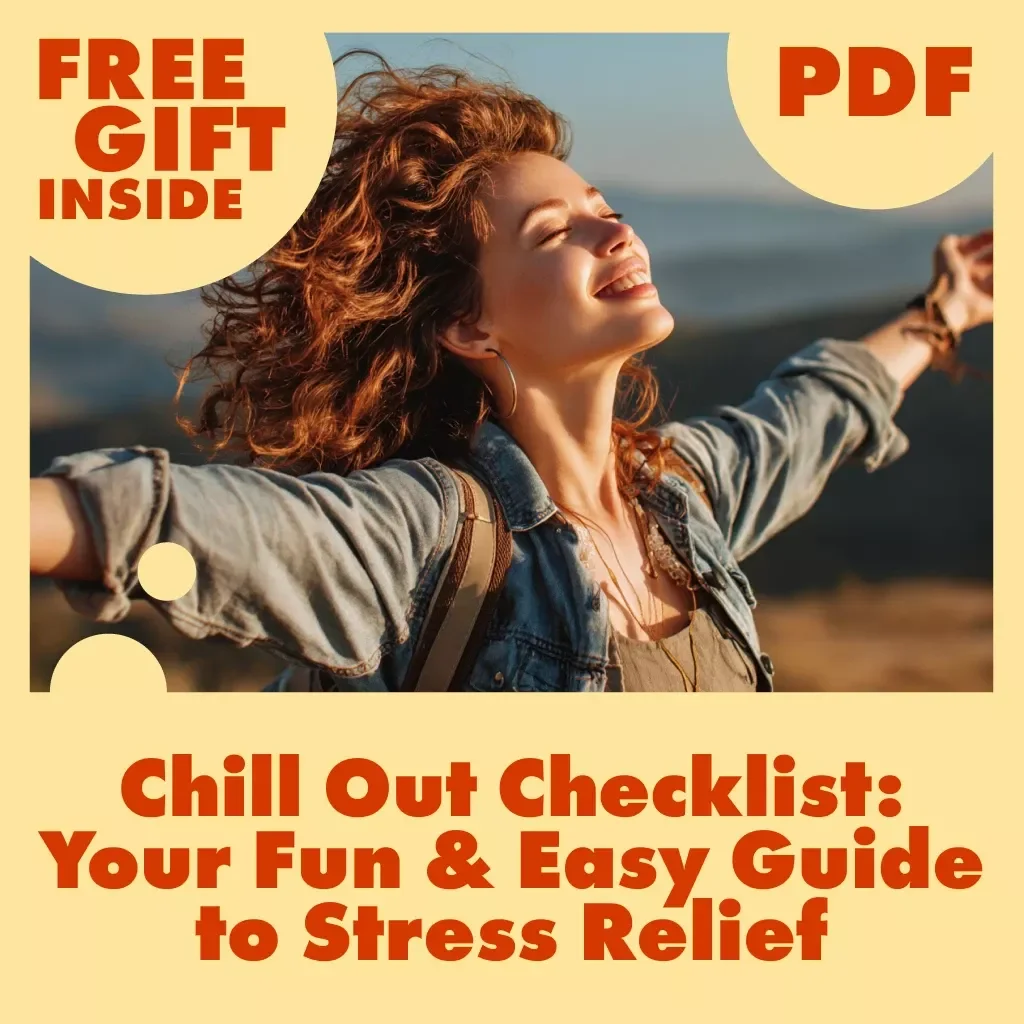 Chill Out Checklist: Your Fun & Easy Guide to Stress Relief | Printable Digital Download | Effective Stress Relief Solutions | Self-Care & Wellness eBook