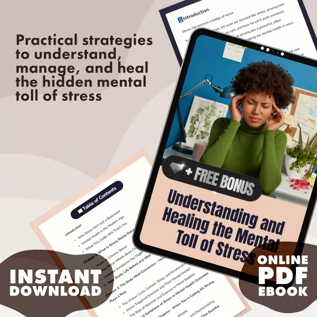 Understanding and Healing the Mental Toll of Stress | Ebook on the Effects of Stress on Mental Health, Burnout Recovery & Stress Management Guide