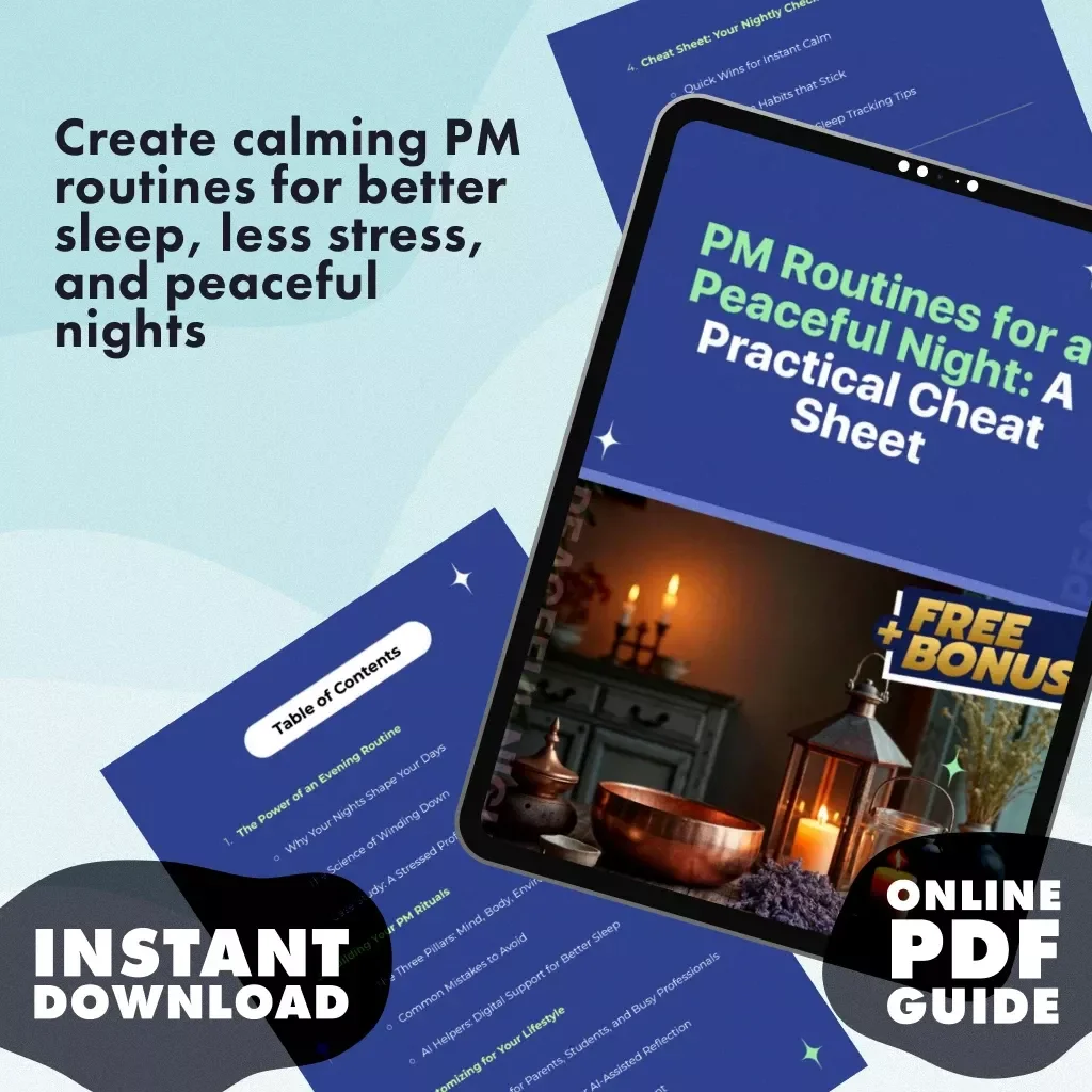 PM Routines for a Peaceful Night Cheat Sheet: The Ultimate Guide to Restful Sleep