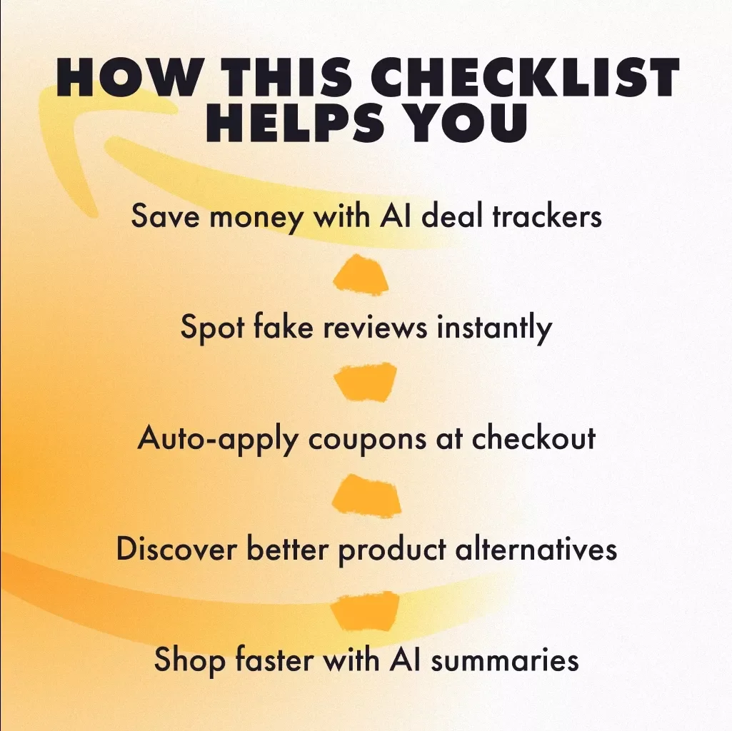 How to Use AI to Shop on Amazon Checklist | Digital Download for Smarter Online Shopping, AI Deal Trackers, Review Summarizers & Price Alerts