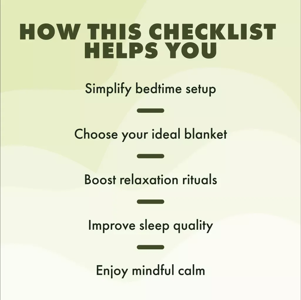 The Ultimate Weighted Blanket Relax Framework Checklist | Digital Download Self-Care Guide for Stress Relief, Better Sleep & Cozy Comfort
