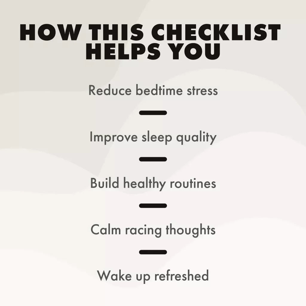Relaxation Checklist for Restful Sleep | Digital Download | Bedtime Routine & Relaxation Techniques for Sleep | Sleep Aid Printable