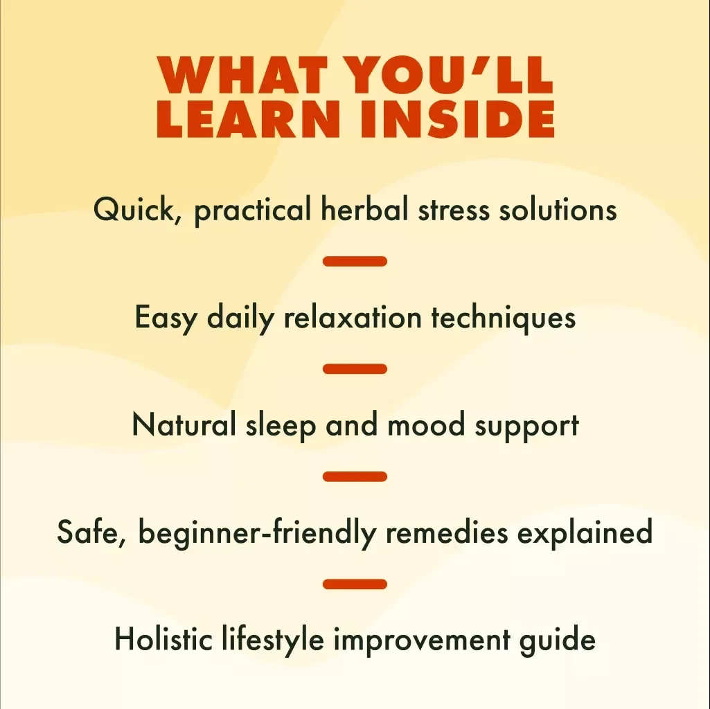 Natural Herbs for Stress and Anxiety Relief | Holistic Wellness eBook | Digital Download Guide to Herbs for Stress and Anxiety
