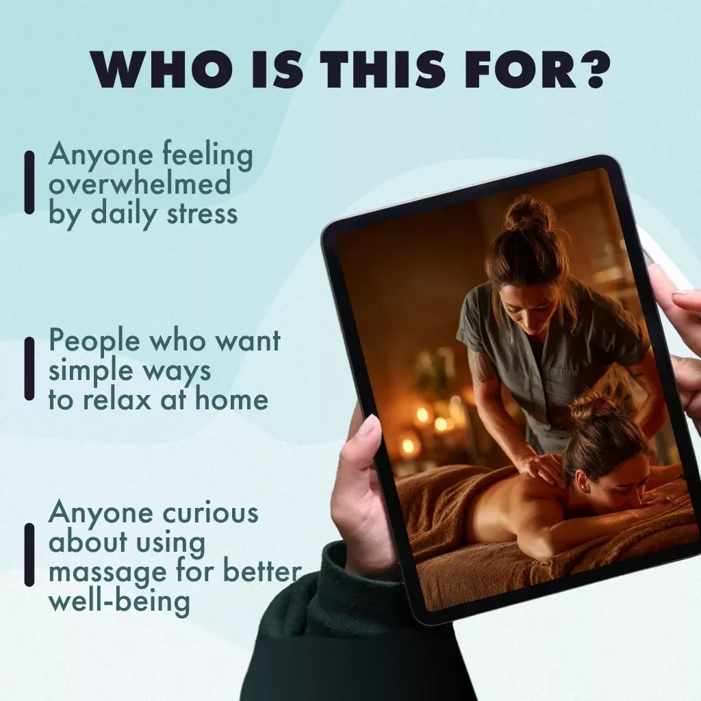 Relax Your Mind and Body: Unlock the Power of Massage for Stress Relief | Digital Download Guide | Massage for Stress Relief eBook, Self-Care Checklist, Wellness Resource