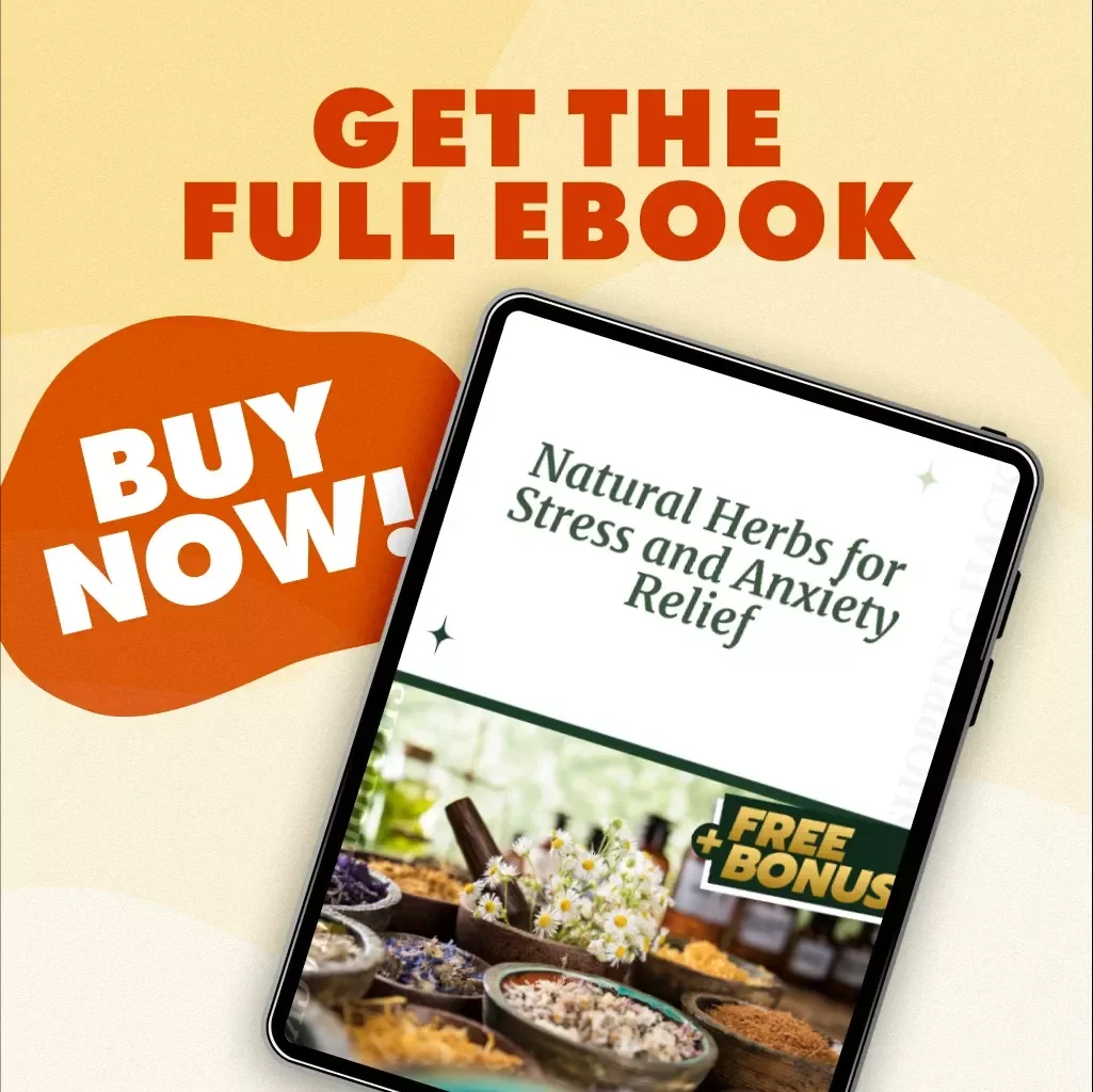 Natural Herbs for Stress and Anxiety Relief | Holistic Wellness eBook | Digital Download Guide to Herbs for Stress and Anxiety