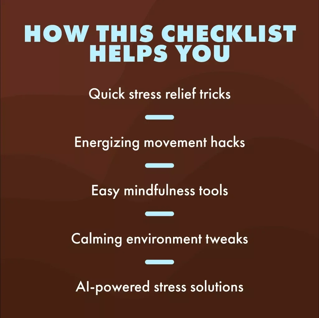 The Ultimate Chill Checklist to Beat Stress Like a Pro | Printable Digital Download for Stress Relief, Relaxation, and Self Care | Coping Techniques Guide