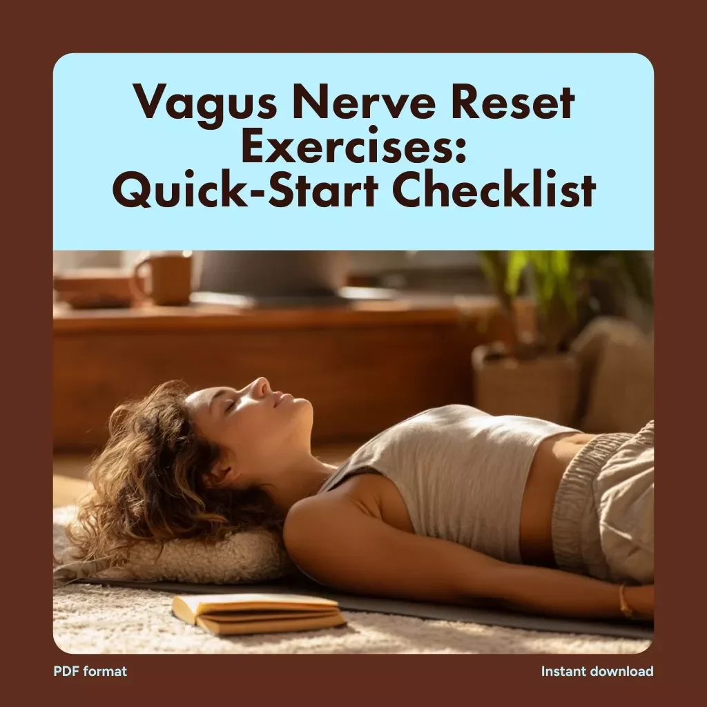 Vagus Nerve Reset Exercises: Quick-Start Checklist | Instant Digital Download for Stress Relief, Nervous System Balance & Daily Wellness