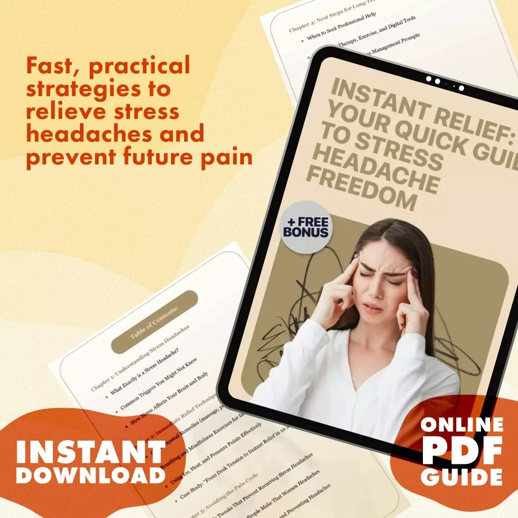 Instant Relief: Your Quick Guide to Stress Headache Freedom | Digital Download Guide | How to Relieve Stress Headache Immediately