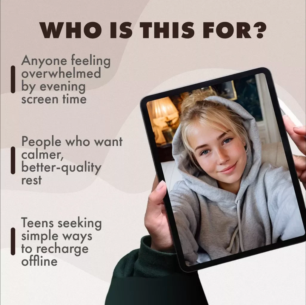 Teen Calm: Your Offline Evening Reset | Digital Guide for Teens | Teen Calm: Offline Evening Guide | eBook for Relaxation, Stress Relief & Better Sleep