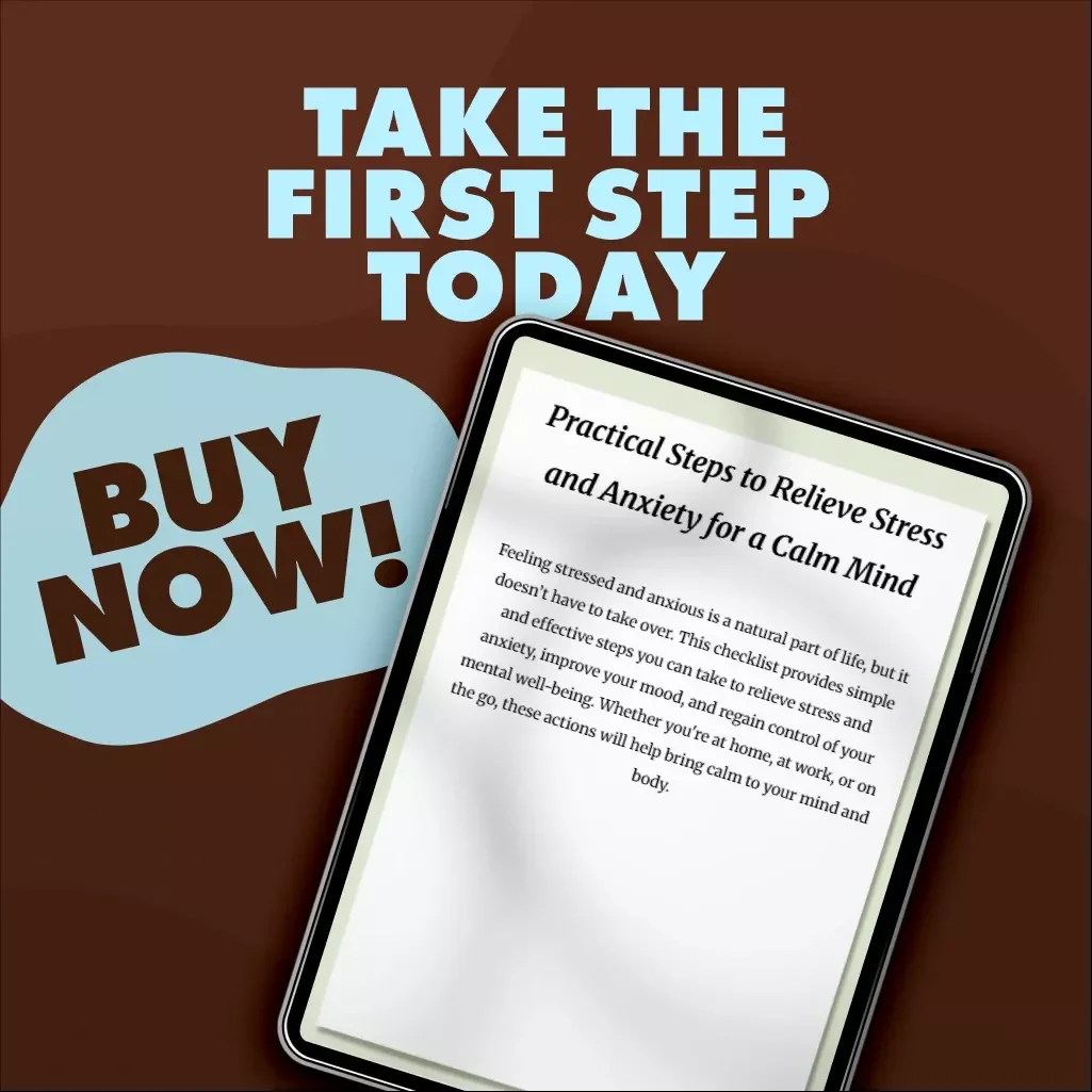 Practical Steps to Relieve Stress and Anxiety for a Calm Mind | Digital Download eBook Guide for Relaxation, Mindfulness, Self-Care, and Anxiety Relief