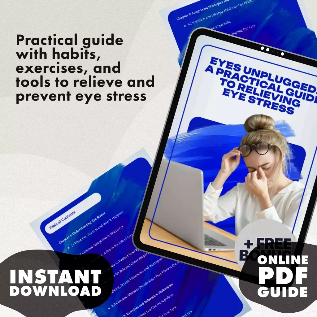 Eyes Unplugged: A Practical Guide to Relieving Eye Stress | Digital Download Guide for Screen Fatigue, Vision Health & Daily Wellness Tips