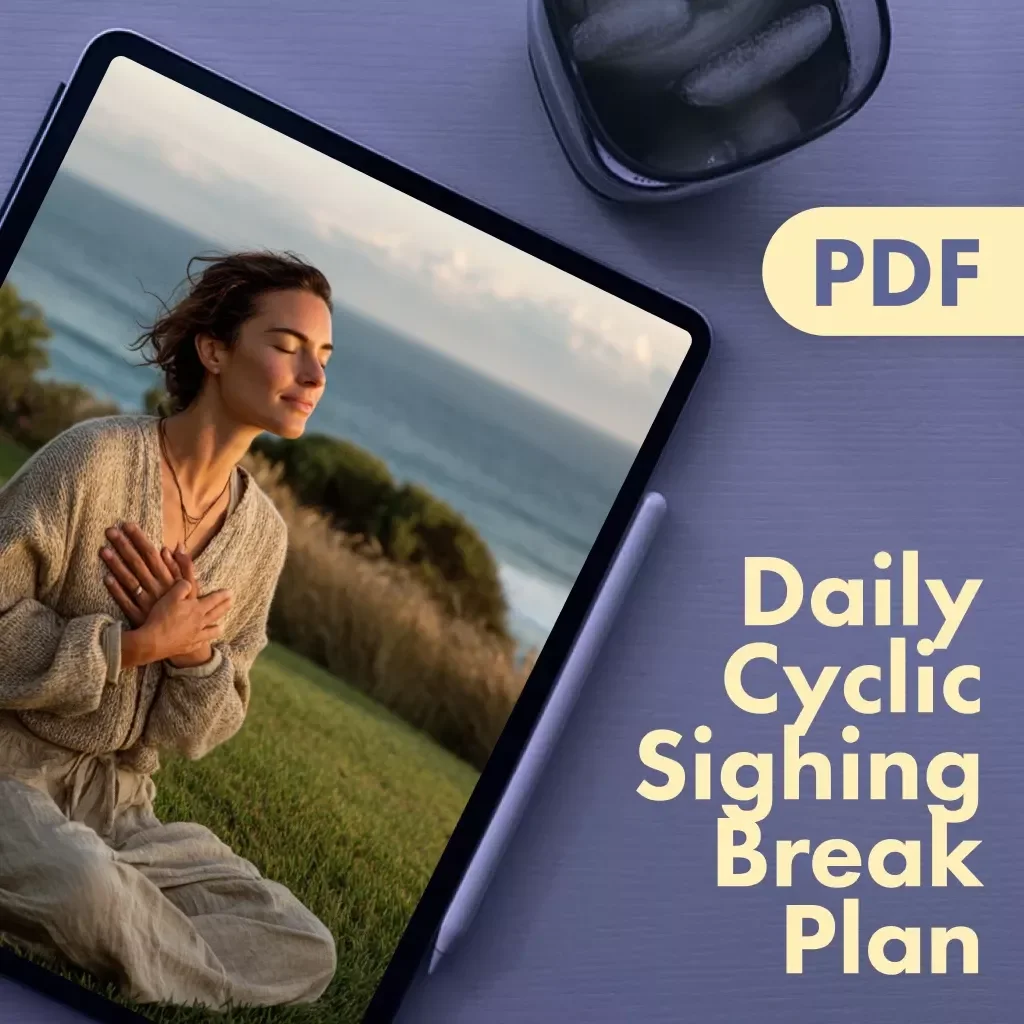 Daily Cyclic Sighing Break Plan: Your Fun & Mindful Checklist | Stress Relief, Relaxation, and AI-Powered Self-Care Digital Download