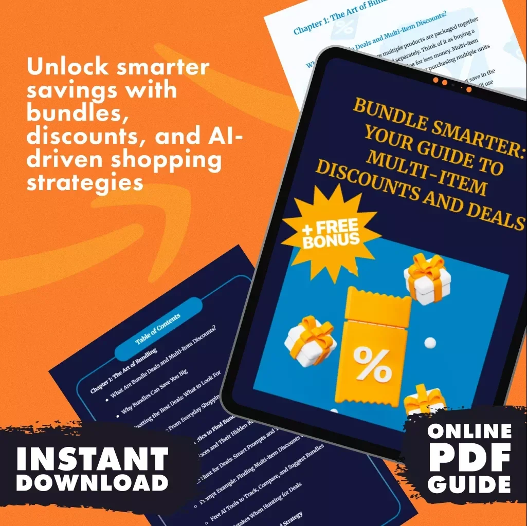 Bundle Smarter: Your Guide to Multi-Item Discounts and Deals | Digital Download Guide for How to Find Bundle Deals and Multi-Item Discounts | eBook for Smart Shoppers & Savvy Savings