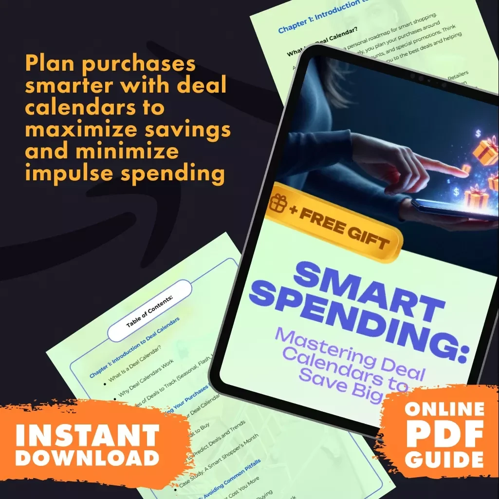 Smart Spending: Mastering Deal Calendars to Save Big | Digital Guide for Smart Shoppers | Learn How to Use Deal Calendars to Plan Your Purchases and Save Money Year-Round